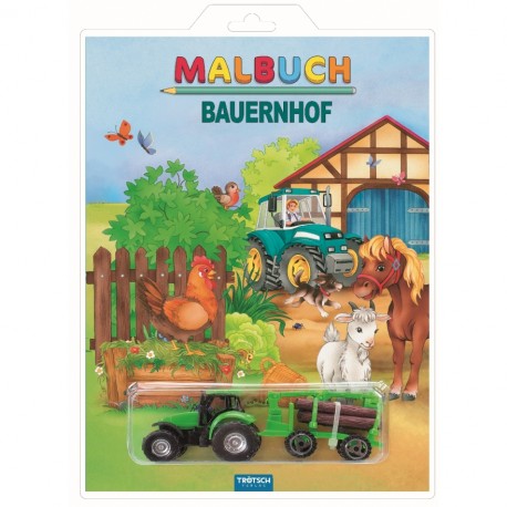 Malbuch Bauernhof mit Traktor