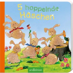 5 hoppelnde Häschen (5er Mini) (Deutsch) Pappbilderbuch